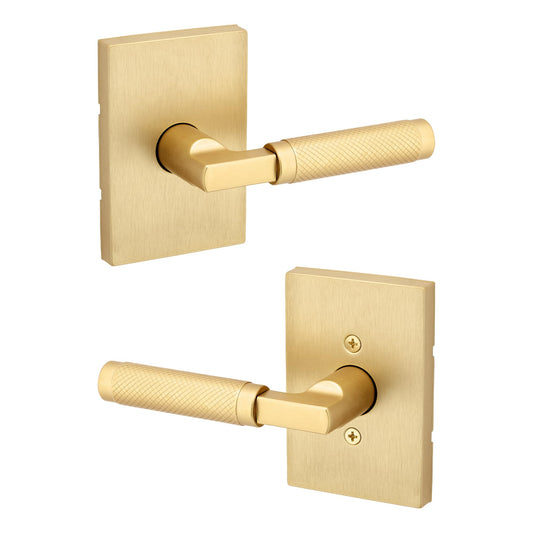Kwikset Prava Passage Door Lever Satin Brass