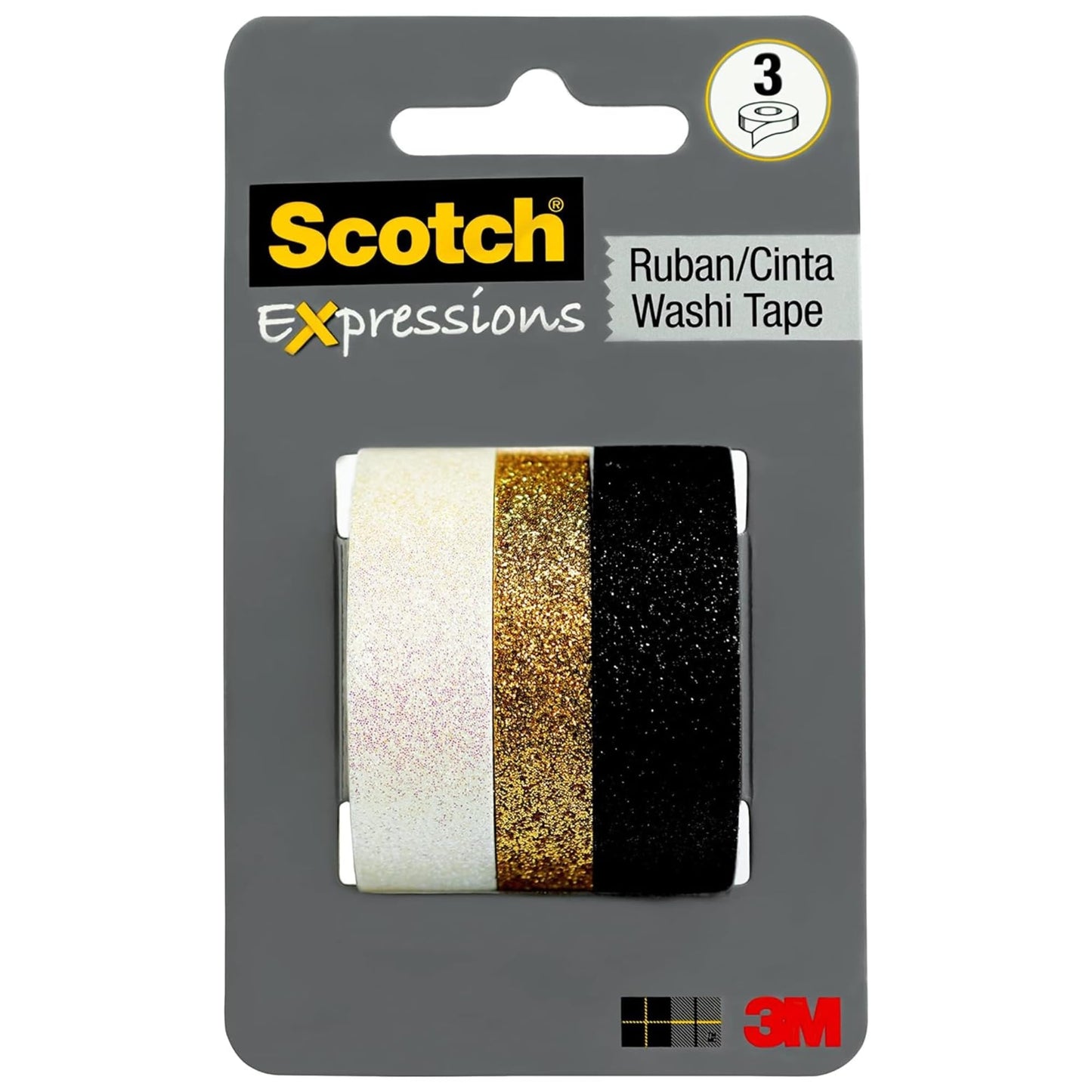 3M Scotch Expressions Glitter Tape 3 Rolls (C1017-3-P7)