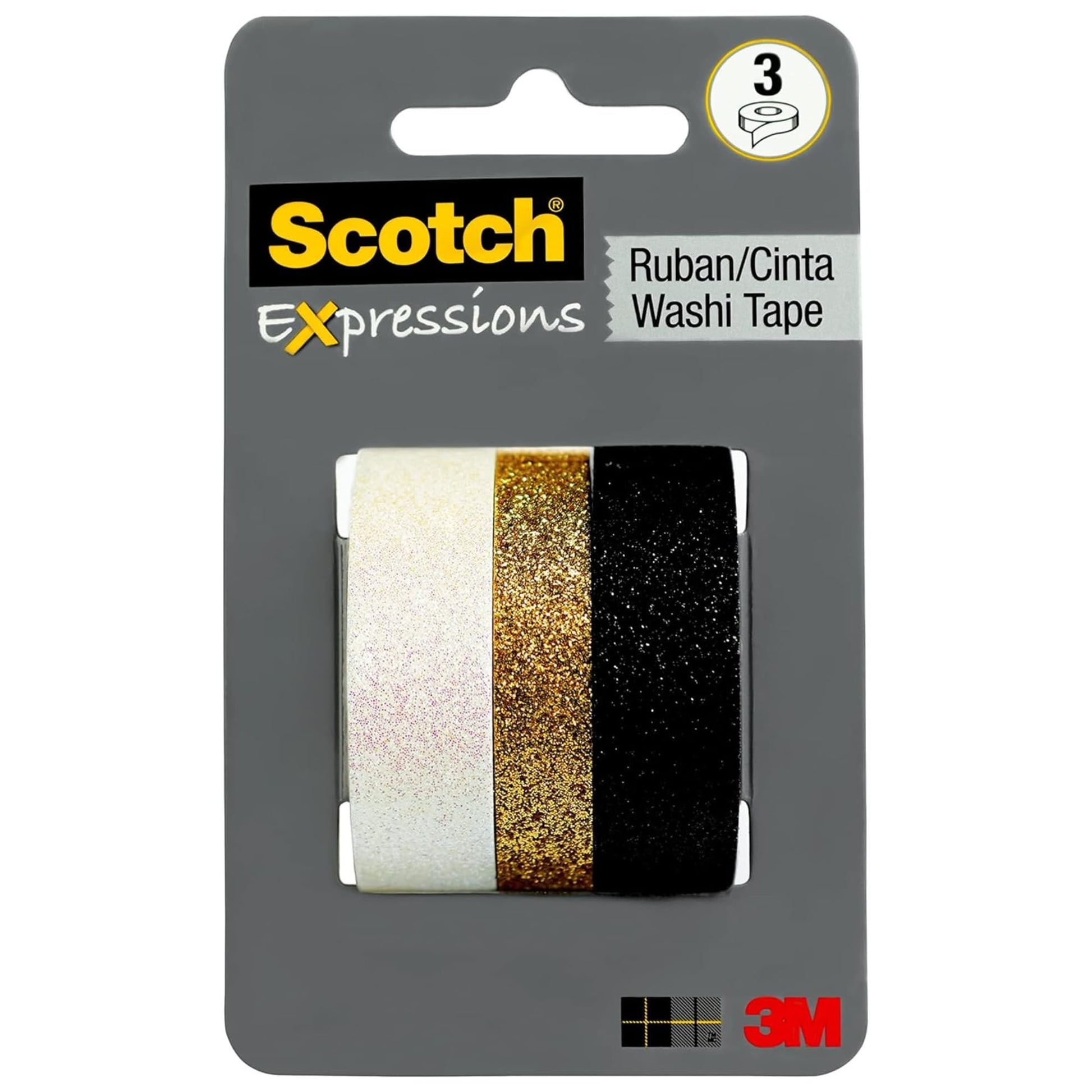 3M Scotch Expressions Glitter Tape 3 Rolls (C1017-3-P7)