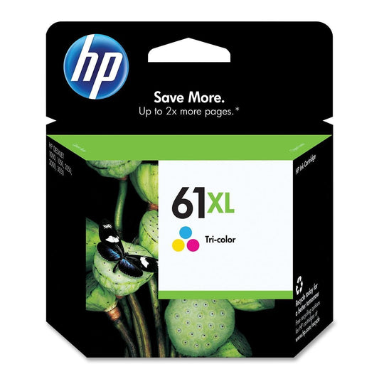 HP #61XL DeskJet 3050/3000 / 2050/2000 / 1050/1000 Tricolor Inkjet Cartridge, Part # CH564WN
