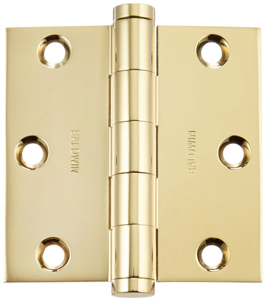 Baldwin 1030003I Square Mortise Hinge 4.6in Lifetime Brass