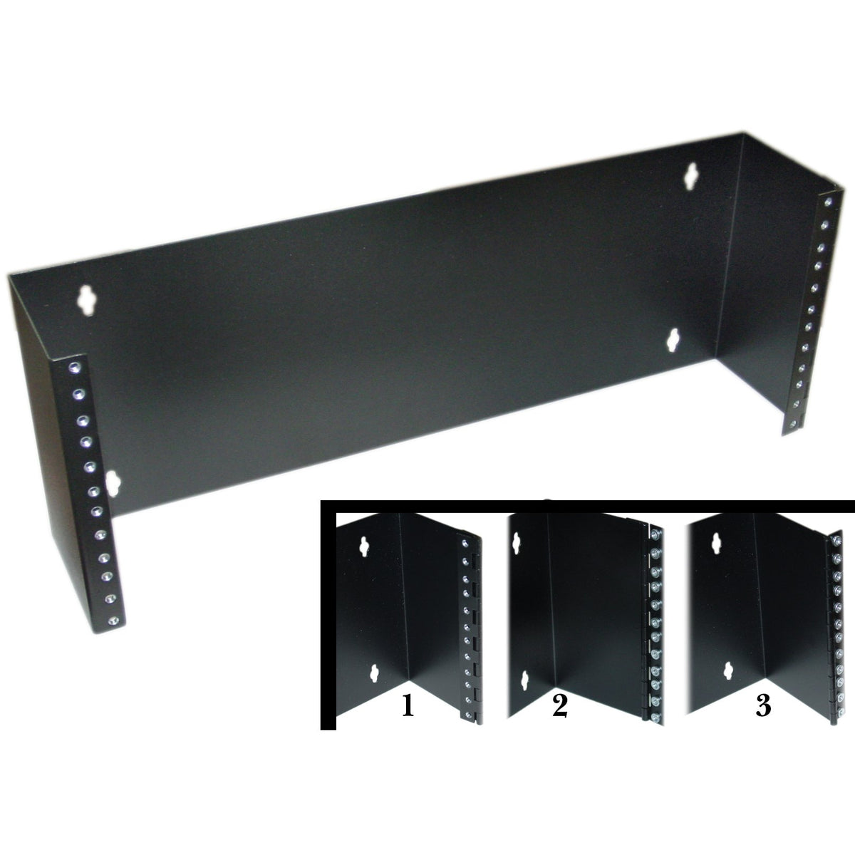 CableWholesale 4U Hinged Wall Mount Bracket, 7x19x5.8 in