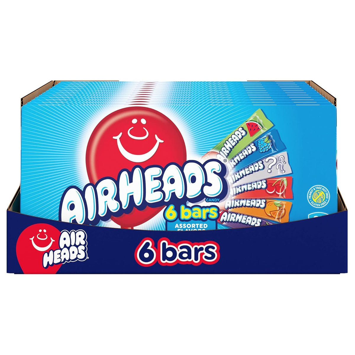 Airheads Full-Size Candy Bars 6ct Box (12-Pack)