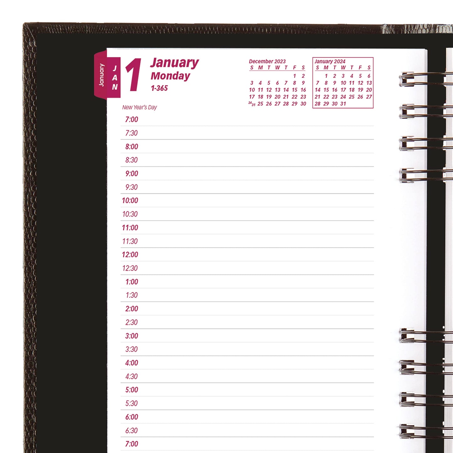 Brownline 2011 CoilPro Daily Planner, Black, 8 x 5 Inches (CB634C.BLK)
