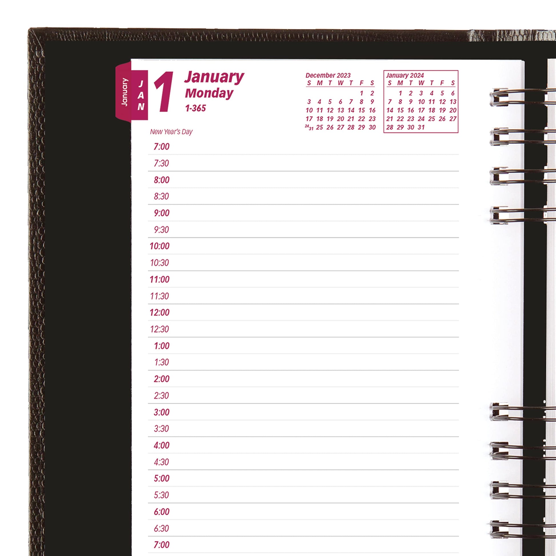 Brownline 2011 CoilPro Daily Planner, Black, 8 x 5 Inches (CB634C.BLK)