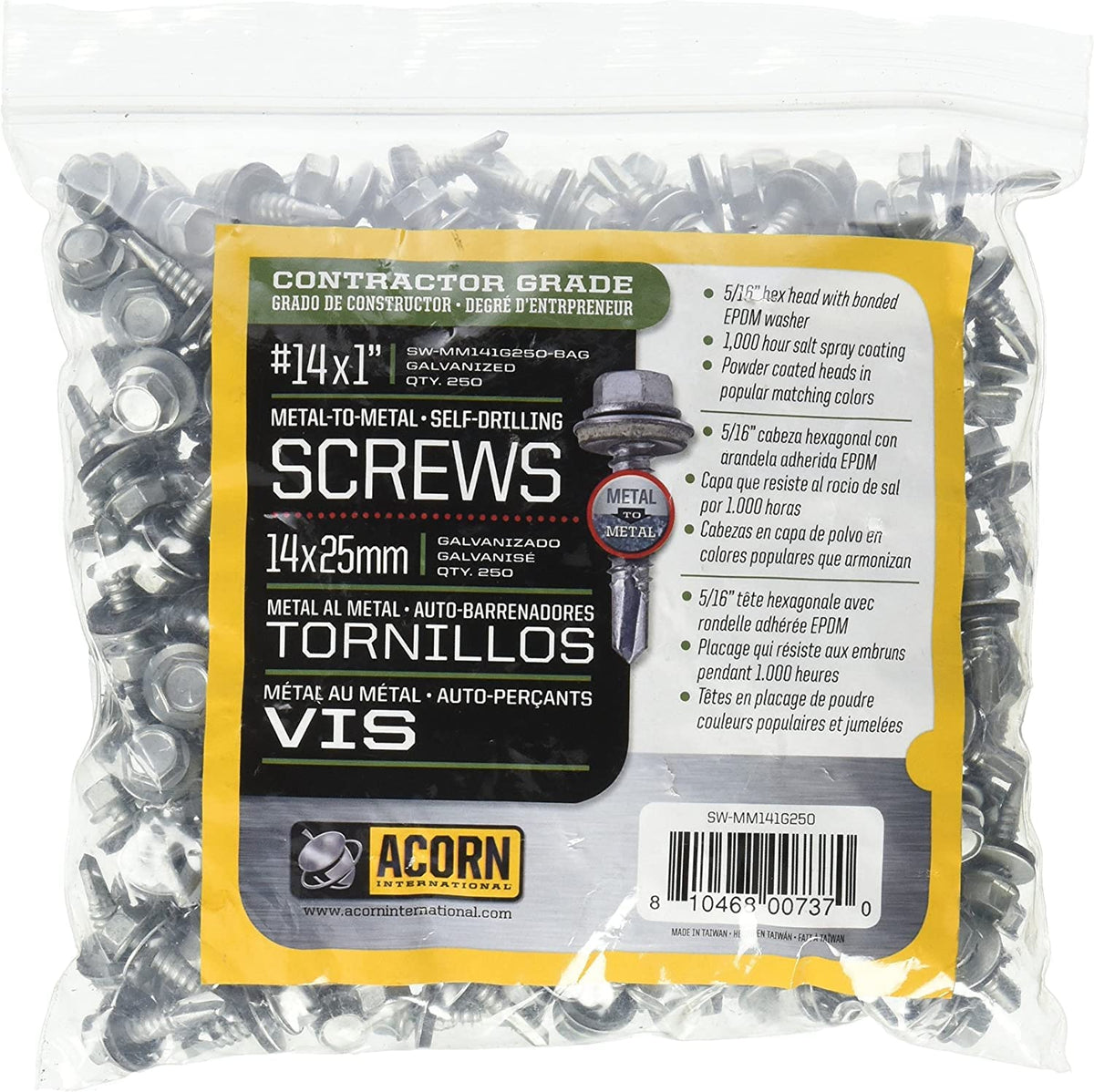 ACORN Steel Screw 14 x 1" SW-MM141G250