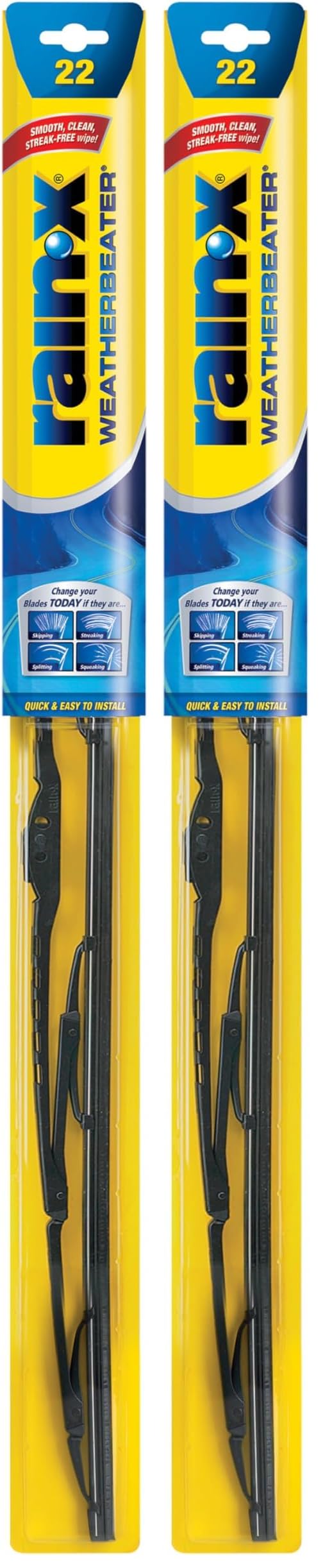 Rain-X RX30222 WeatherBeater Wiper Blade 22" Pack of 2