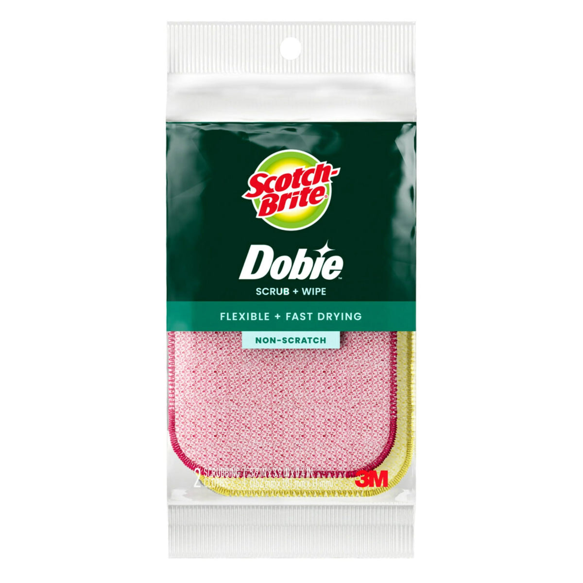 3M Scotch-Brite Dobie Scrub & Wipe Cloths 2 Pack