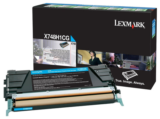 Lexmark 80C1HC0 High-Yield Toner Cartridge, Cyan - in Retail Packaging
