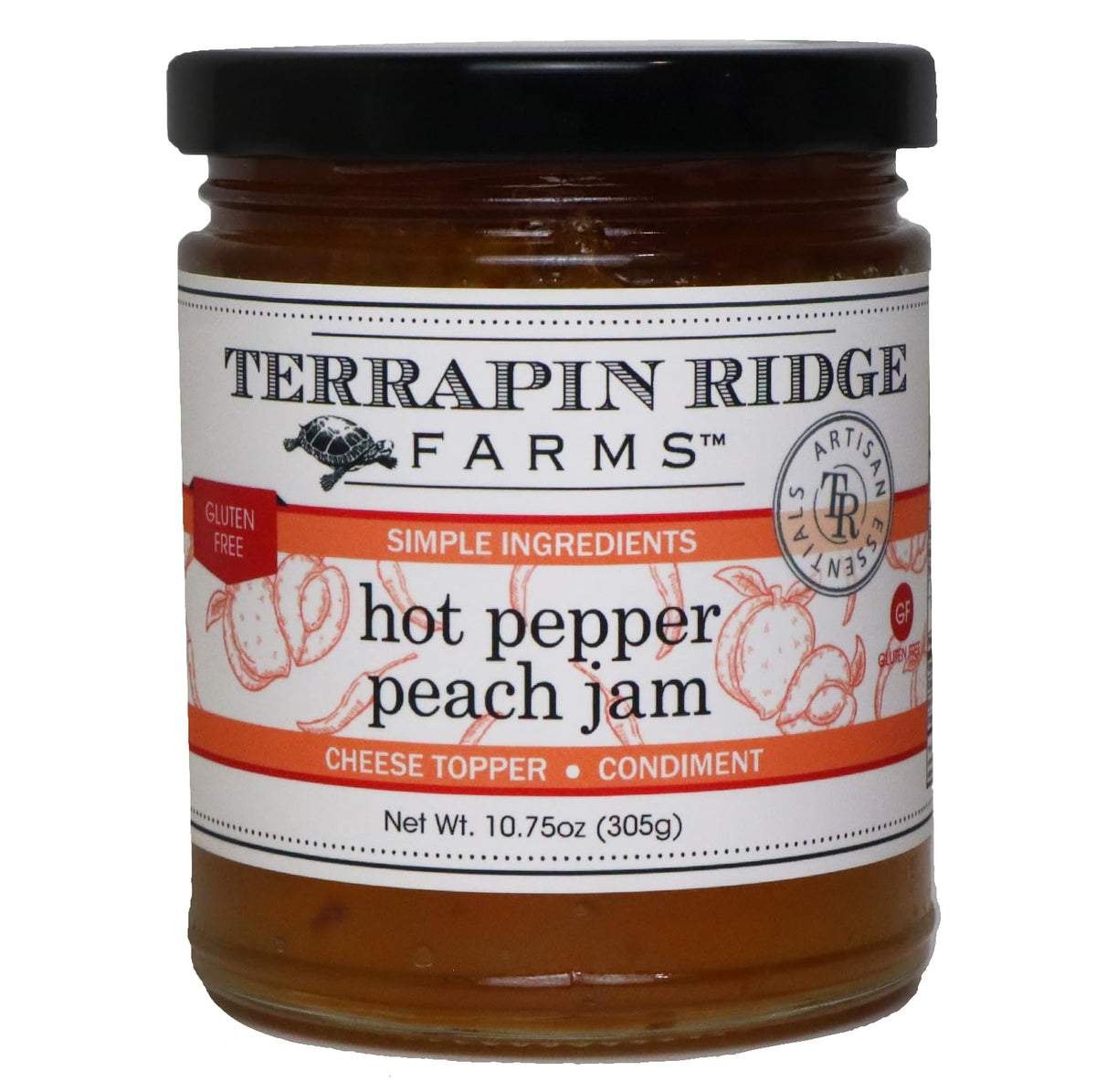 Terrapin Ridge Farms Hot Pepper Peach Jam,10.75 oz