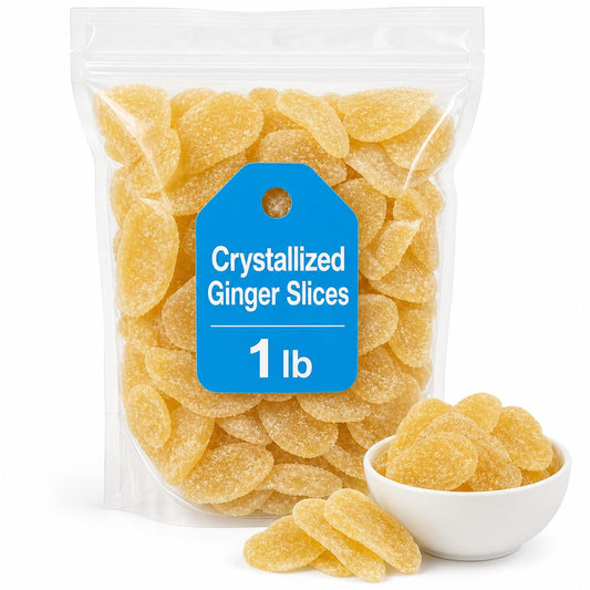 Imported Crystallized Ginger Slices 1 lb