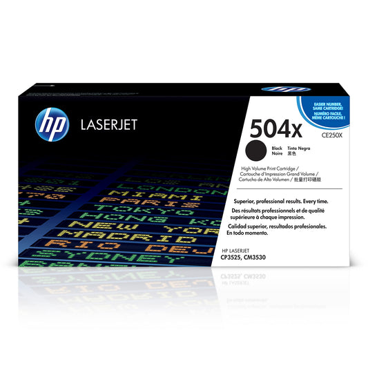HP 504X CE250X Black Toner Cartridge