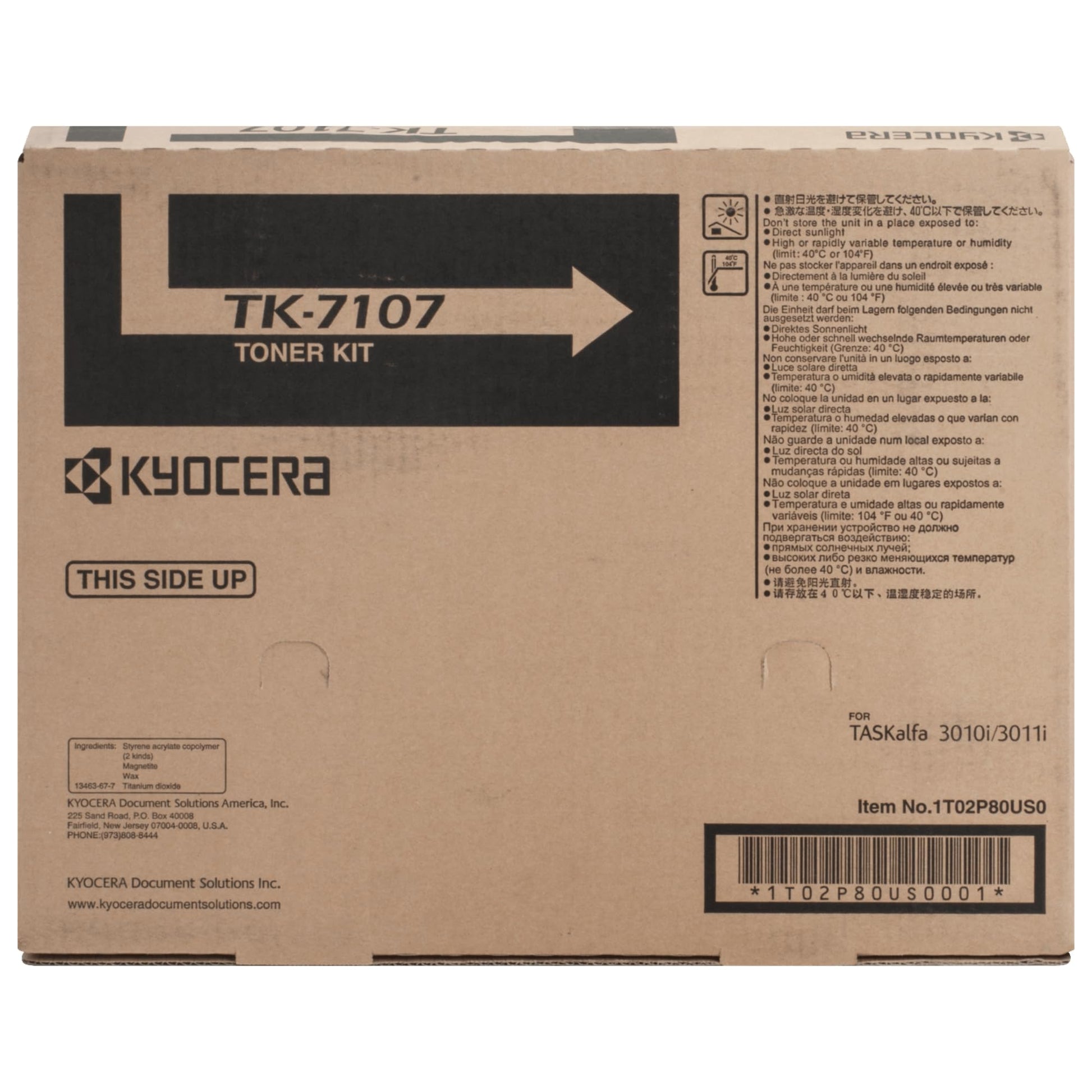 Kyocera TK-7107 Black Toner Cartridge Standard Yield