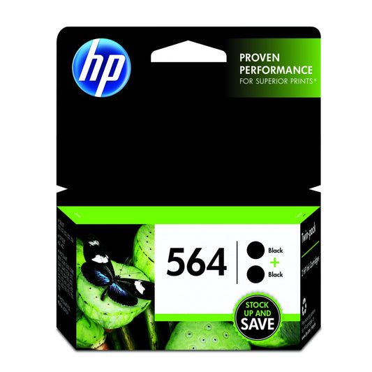 HP 564 Black Ink Cartridges 2-Pack CB316WN