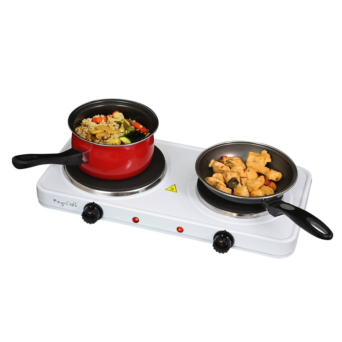 MegaChef Dual Electric Cooktop Portable Countertop Burner