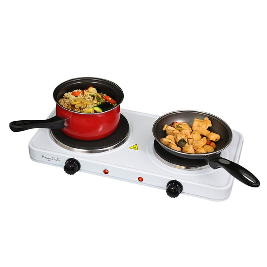 MegaChef Dual Electric Cooktop Portable Countertop Burner