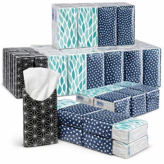 Pocket Facial Tissues – 32 Pack, 3-Ply Slim Portable Packs, 10 Sheets Each, Soft & Hygienic for Travel, Office, Hotels, Healthcare, Convenience