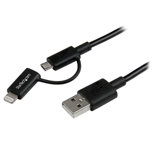 StarTech.com Lightning/Micro USB Combo Cable 1m LTUB1MBK