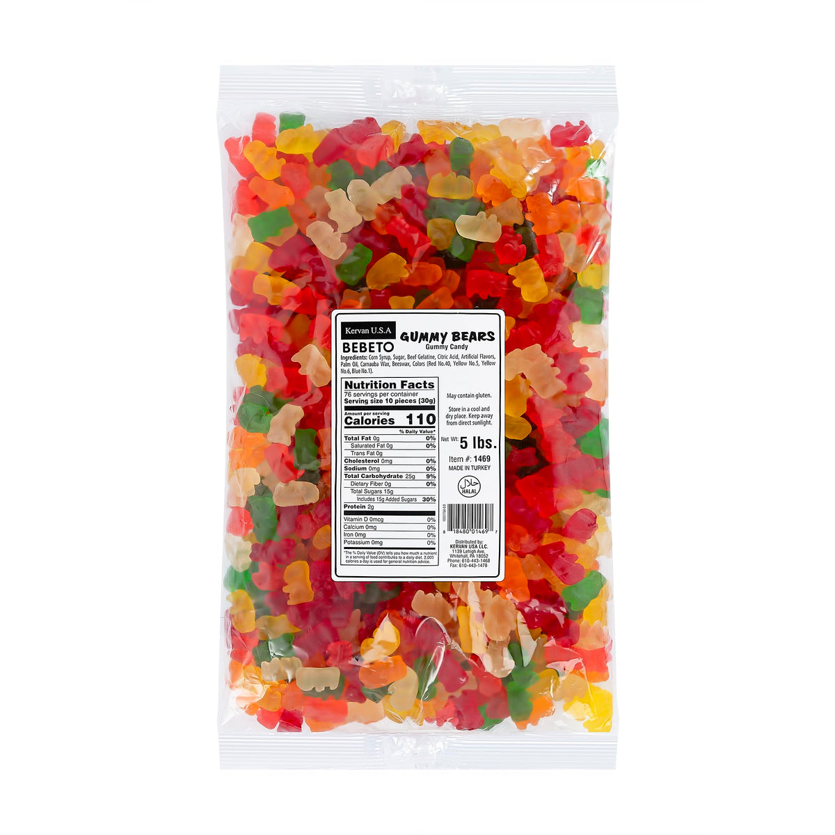 Kervan Gummy Bears Bulk 5 lbs