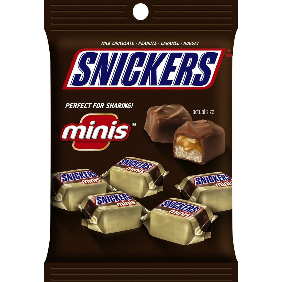 Snickers Minis Chocolate Candy Bars 4.4 oz, 12-Pack