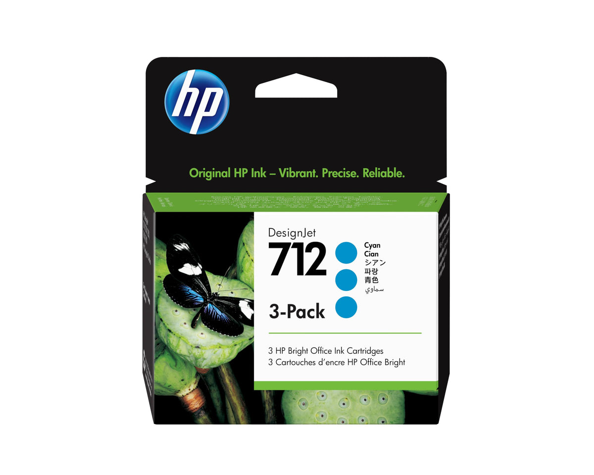 HP 3ED77A Cyan Original Ink Cartridge 3 Pack (29 ml each)