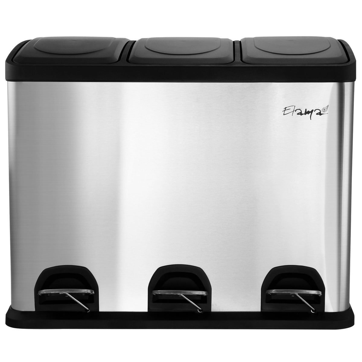 Elama 3-Section 15L Recycling Step Bin