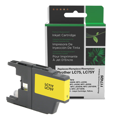 Clover Imaging High Yield Yellow Ink Cartridge LC71Y/LC75Y