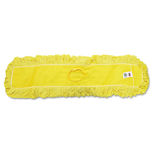 Rubbermaid Commercial Products Trapper Cotton Floor Dust Mop Head Refill 36-Inch Yellow Use for Janitorial Maintenance/School/Lunchroom/Office Building Cleaning