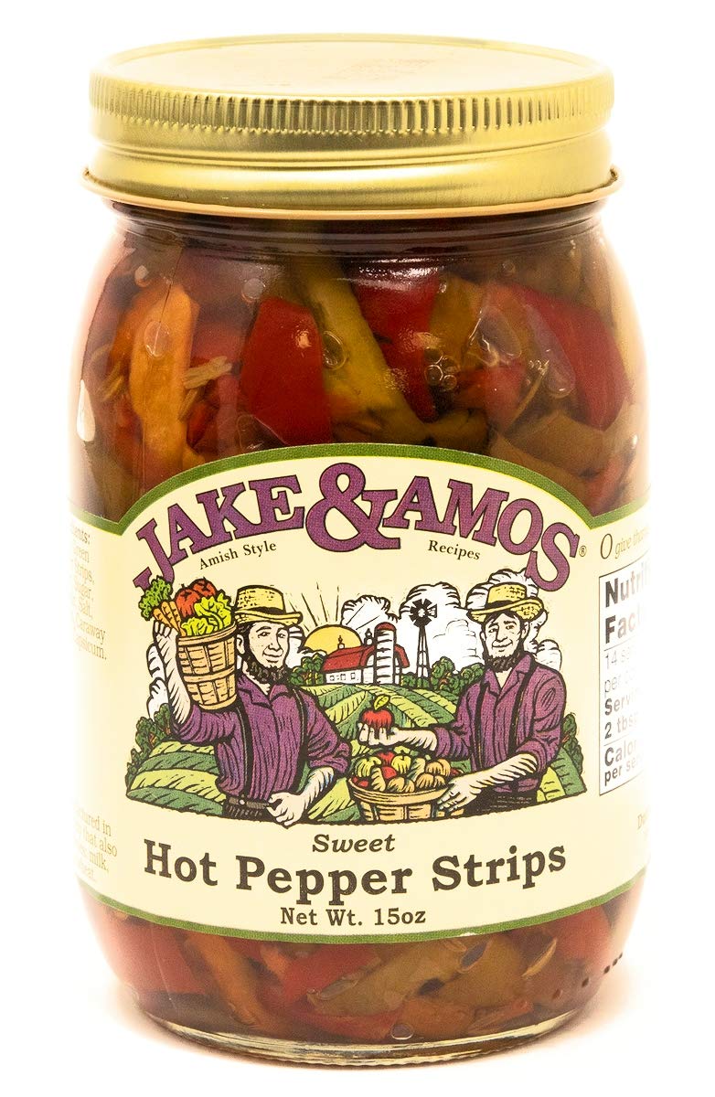 Jake & Amos Hot Pepper Strips 15 oz