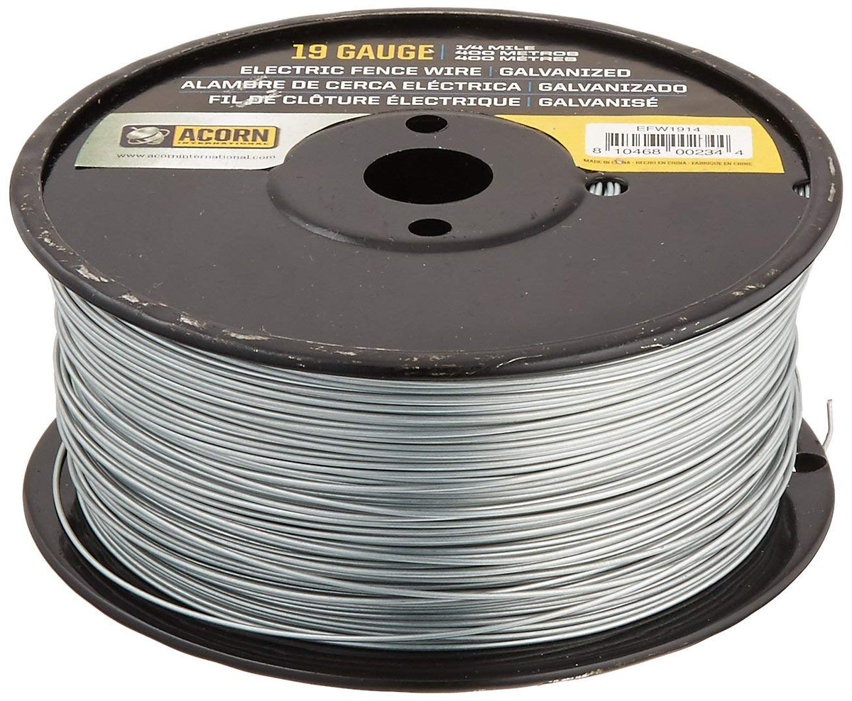 Acorn International EFW1914 19-Gauge Galvanized Fence Wire 1/4-Mile