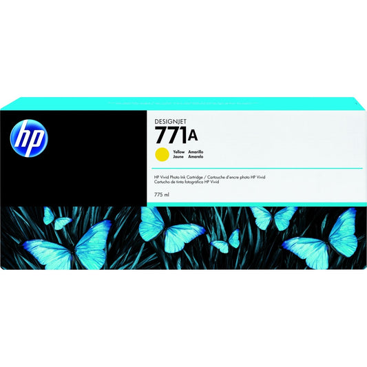 HP 771 B6Y42A Yellow Ink Cartridge 3-Pack
