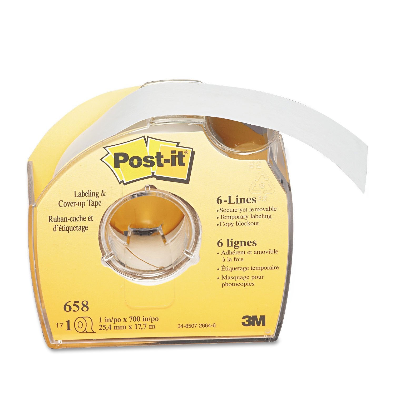 3M Post-it Cover-Up Labeling Tape 1"