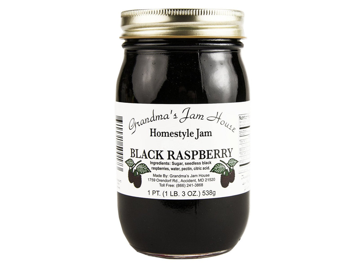 Grandma's Jam House Homestyle Black Raspberry Jam 1 Pint