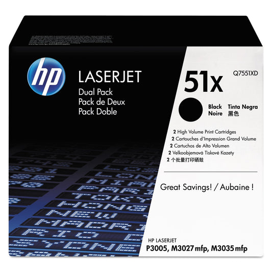 HP Q7551X Toner Cartridge - High Yield - Made [10000 Pages]