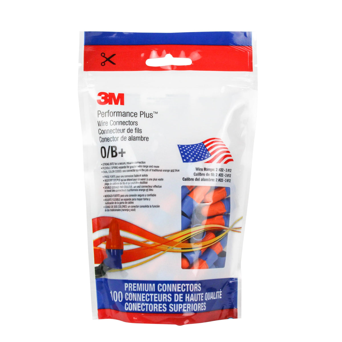 3M Wire Connectors Blue & Orange 100/Box