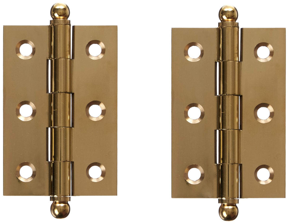 Deltana CH2517U3-UNL Solid Brass 2-1/2-Inch x 1-11/16-Inch Cabinet Hinge with Ball Tips