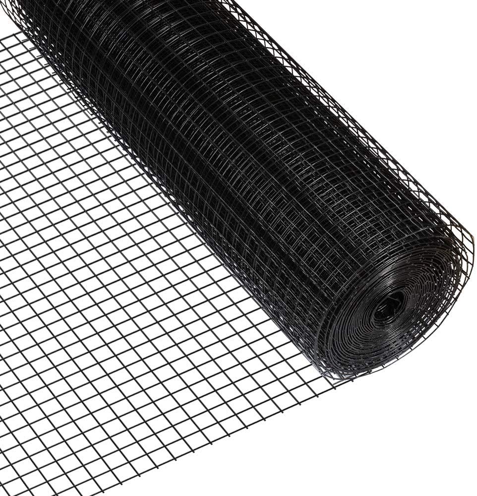 Fencer Wire 16 Gauge Black Vinyl Coated Mesh 4ft x 100ft