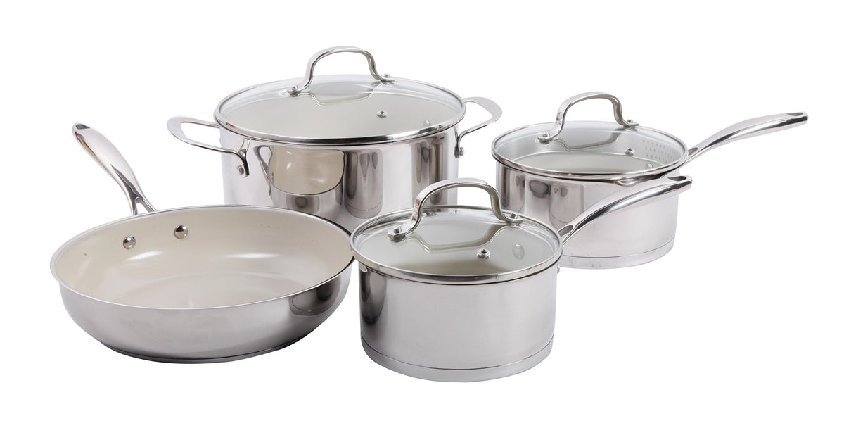 Gibson Cuisine Gleaming 7-Piece Cookware Set