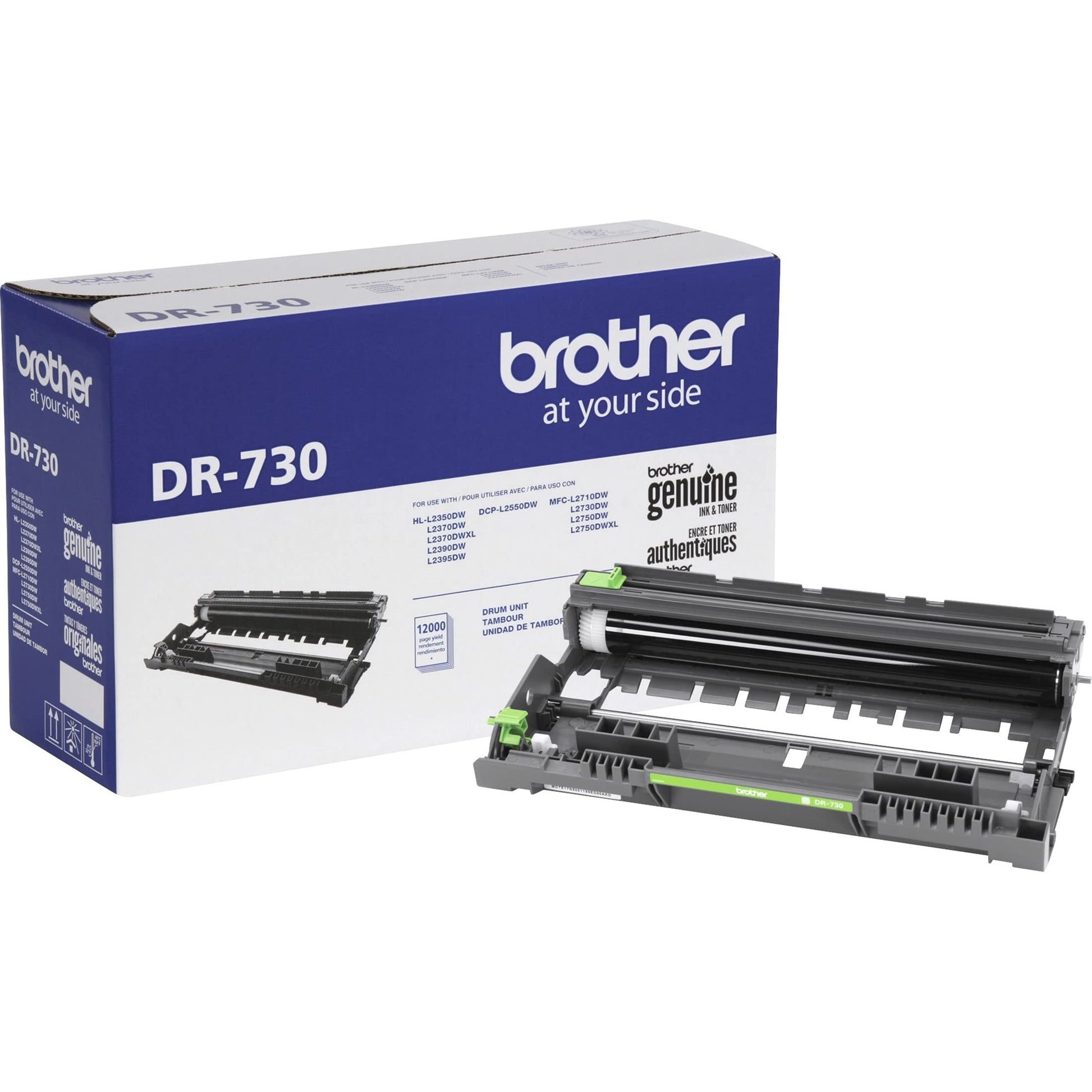 Brother Genuine DR730 Drum Unit, Up To 12,000 Page Yield (Pack of 3)