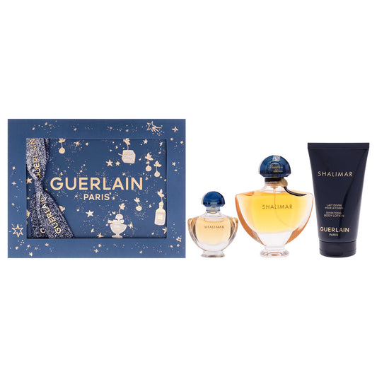 Guerlain Shalimar for Women - 3 Pc Gift Set 1.6oz EDP Spray, 0.16oz EDP Spray, 2.5oz Body Lotion