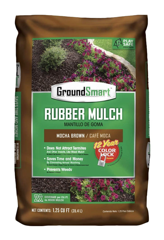 GroundSmart Rubber Mulch Mocha Brown 1.25 cu ft