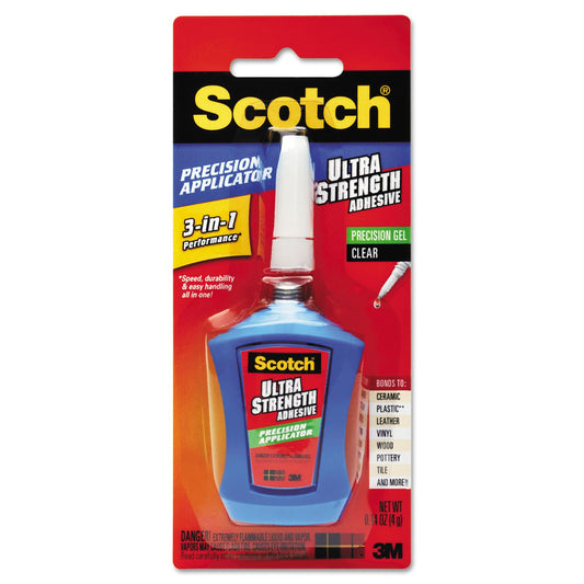 Scotch ADH670 Ultra Strength Adhesive Gel, Precision Applicator, 0.14 oz, Clear