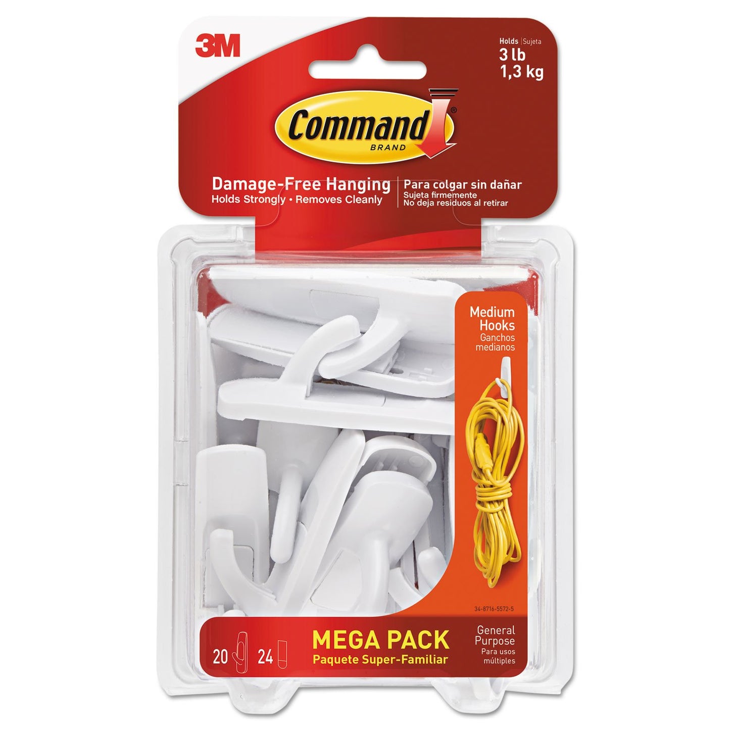 3M Command™ Medium Utility Hoo