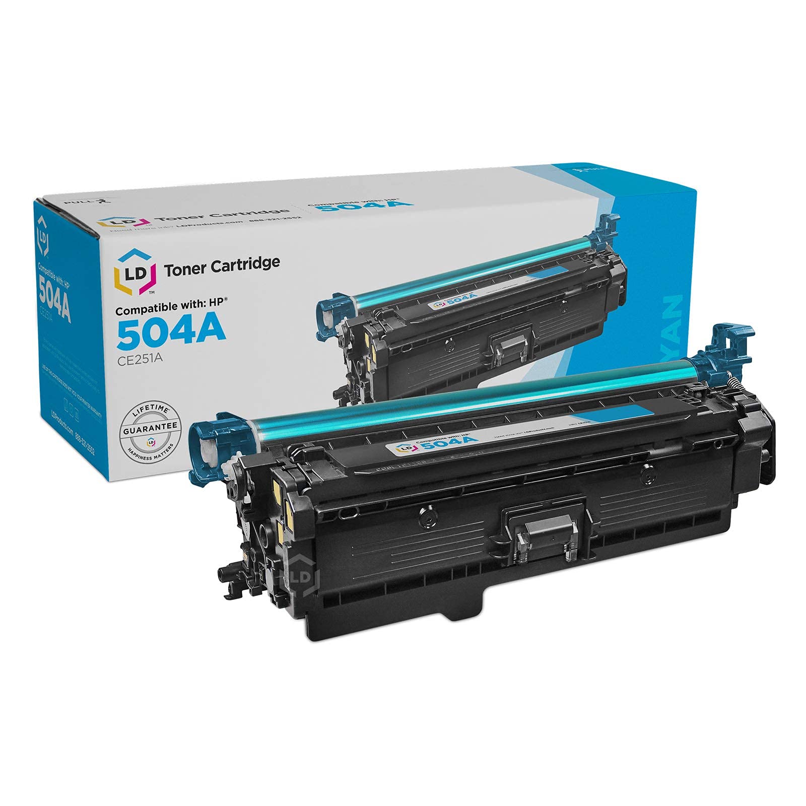 HP 504A Cyan Toner Cartridge | Works with HP Color LaserJet CM3530, CP3525 Series | CE251A