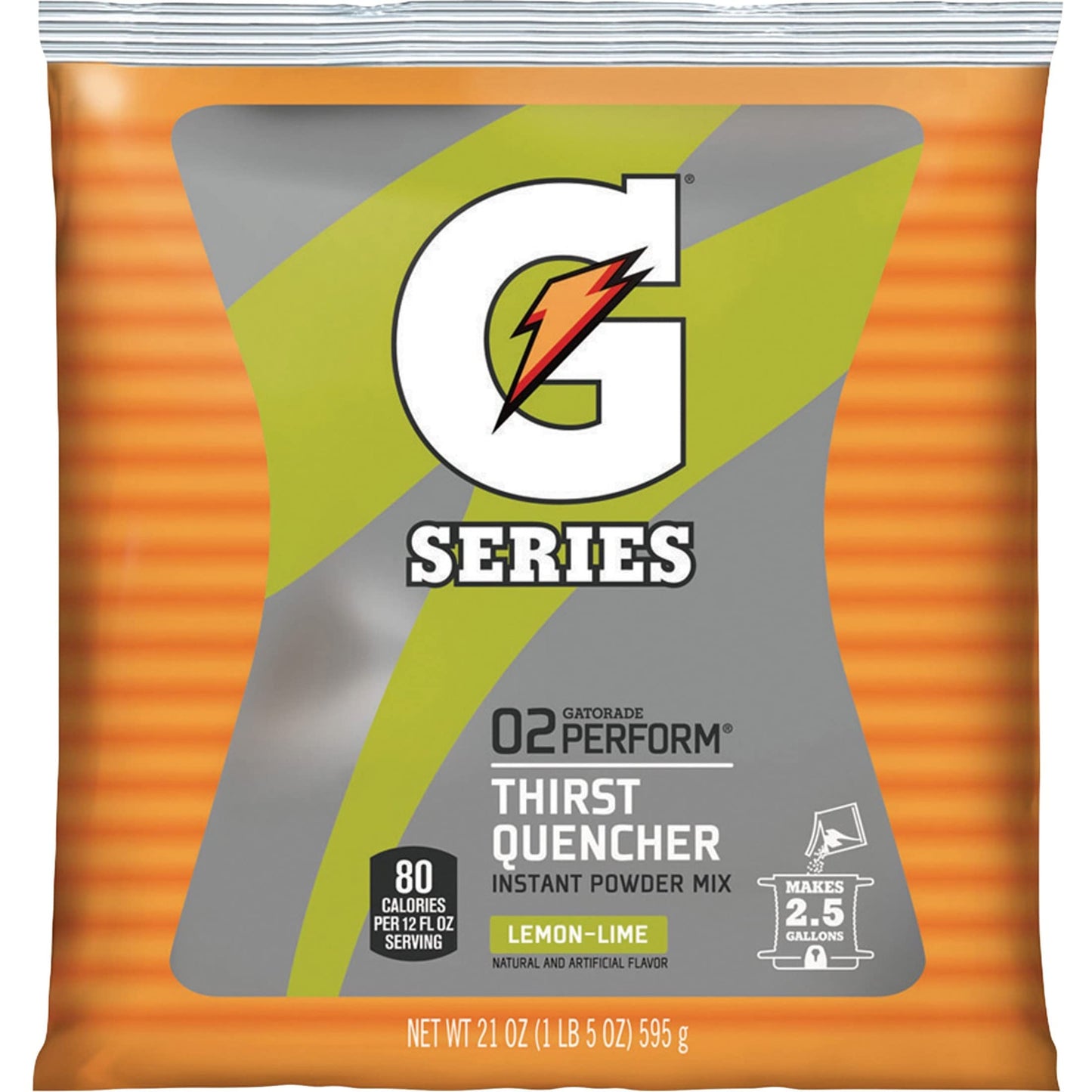 Gatorade 03969 Gatorade Mix Pouches,Makes 2-1/2 Gal, 21 oz, Lemon Lime