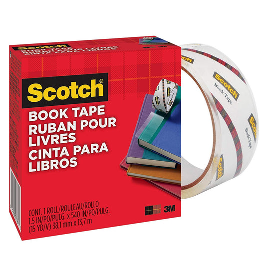 3M Scotch 845 Book Tape 2" x 15yd 3-Pack