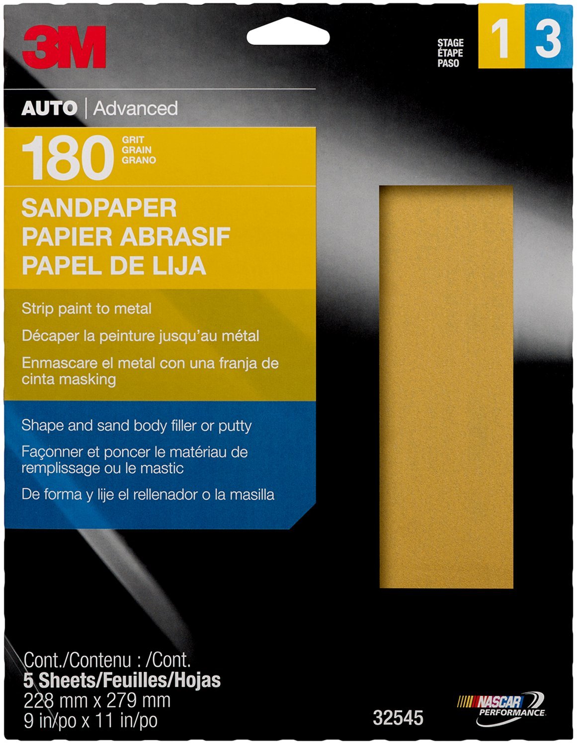 3M 3M Sandpaper, 32545, 180 G