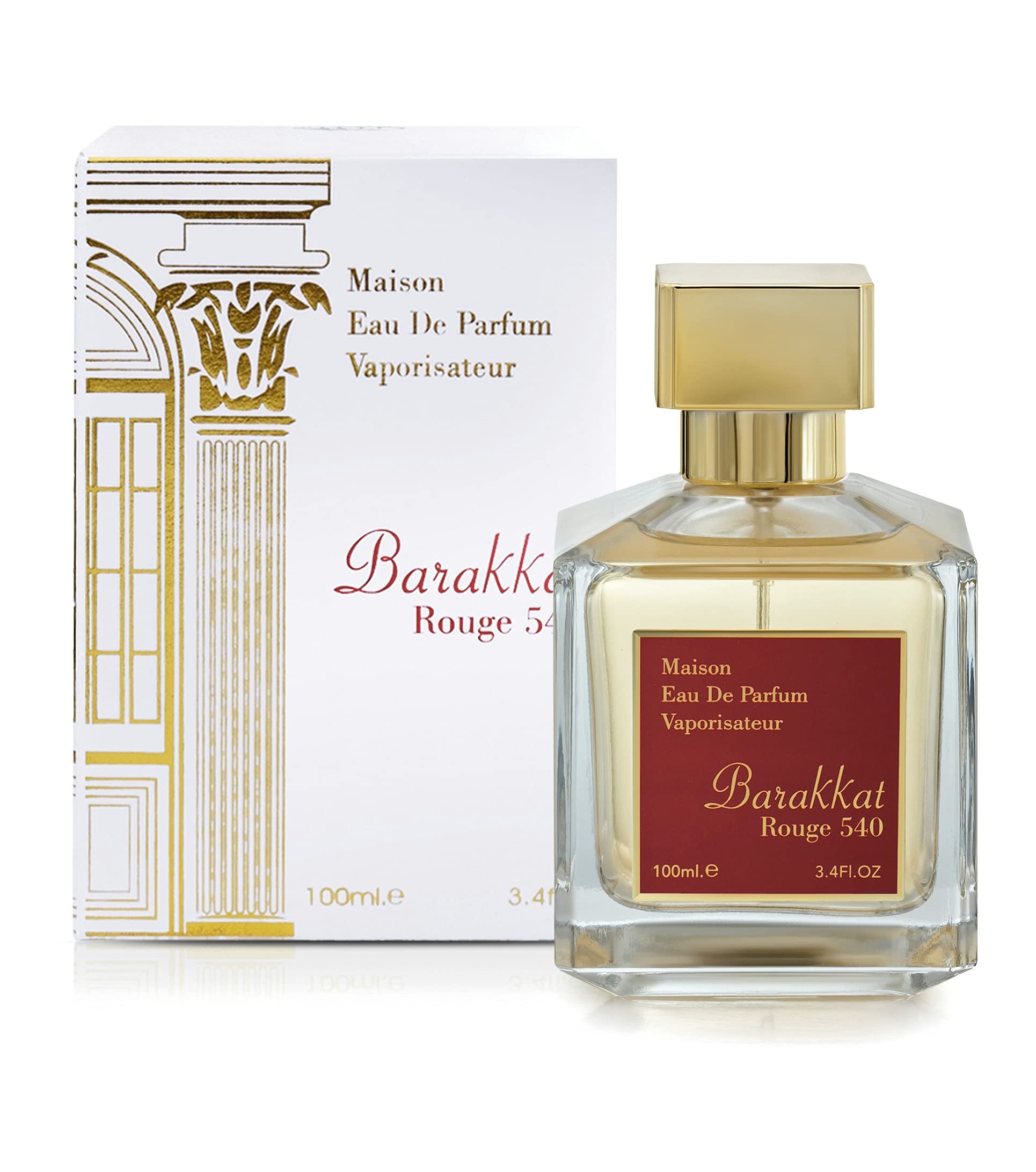Fragrance World Barakkat Rouge 540 by Maison Alhambra for Women - 3.4 oz EDP Spray