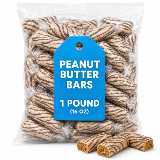Peanut Butter Bars, 1 Pound, Creamy Peanut Butter Chocolate Bars