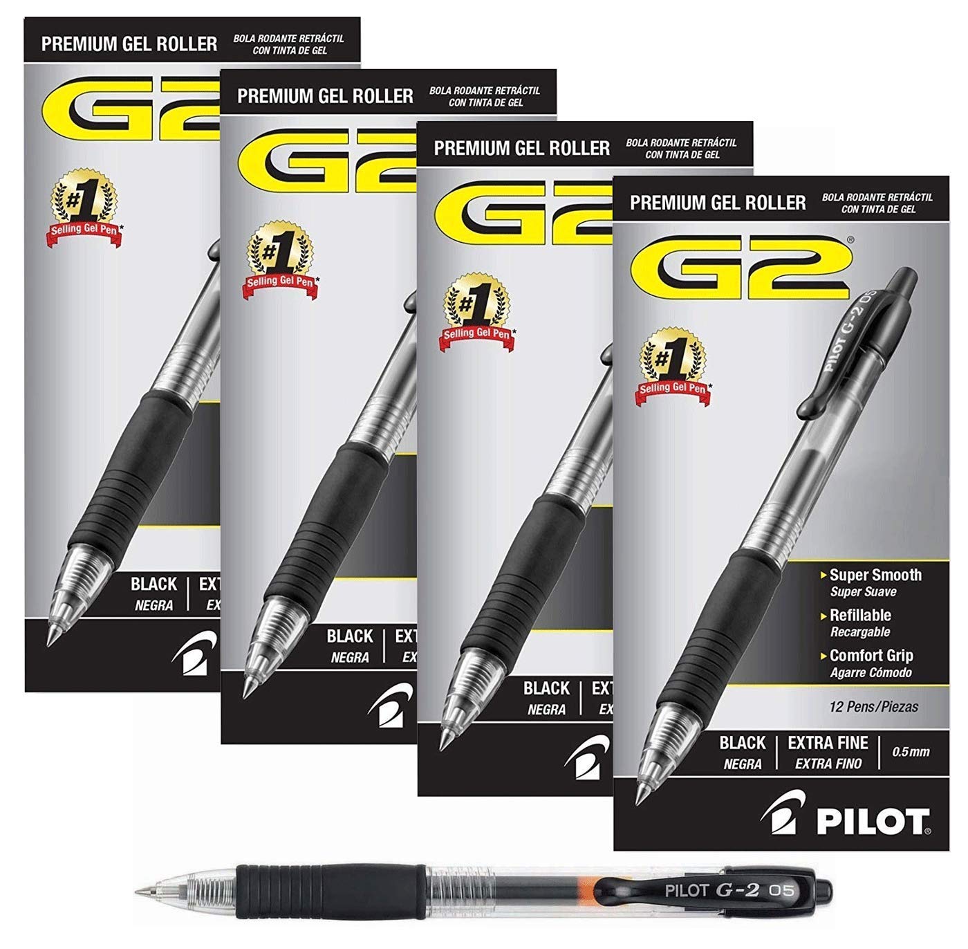 Pilot G2 Bold Point Retractable Gel Pen, 1 Dozen
